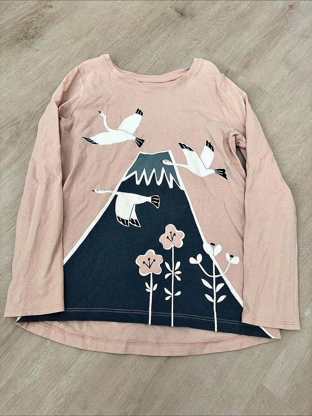 Tea 100% Cotton Long Sleeve Graphic Top